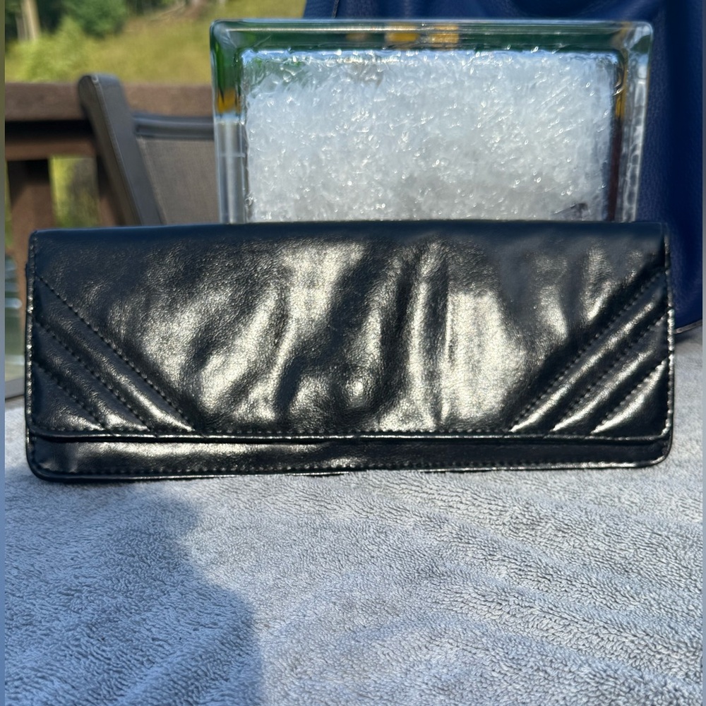 Vintage Aldo Shiny Black Clutch Butter soft Beautiful Leather
